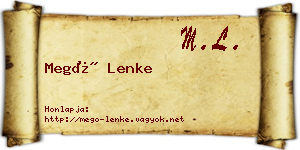 Megó Lenke névjegykártya